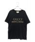 GUCCI（グッチ）の古着「GUCCI ロゴ ウォッシュドオーバーサイズ Tシャツ」｜ブラック