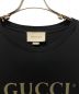 中古・古着 GUCCI (グッチ) GUCCI ロゴ ウォッシュドオーバーサイズ Tシャツ ブラック サイズ:S：20000円