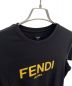 中古・古着 FENDI (フェンディ) ロゴコットンＴシャツ ブラック サイズ:S：38000円