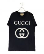 GUCCIグッチ）の古着「ロゴTシャツ」｜ブラック