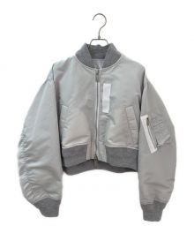 sacai（サカイ）の古着「ナイロンツイルショートブルゾン」｜ライトグレー