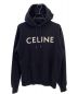 CELINE（セリーヌ）の古着「ルーズ フーディー コットンフリース」｜ブラック