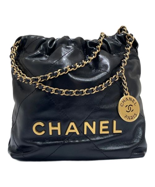 CHANEL（シャネル）CHANEL (シャネル) シャネル22 ミニ ブラック×ゴールド金具の古着・服飾アイテム