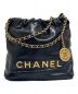 CHANEL（シャネル）の古着「シャネル22 ミニ」｜ブラック×ゴールド金具