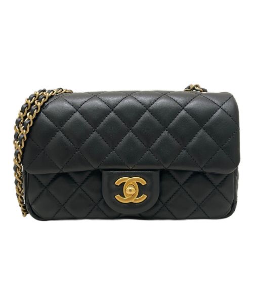 CHANEL（シャネル）CHANEL (シャネル) マトラッセ20/ココボールチェーンショルダーバッグ ブラック×ゴールド サイズ:20　　の古着・服飾アイテム