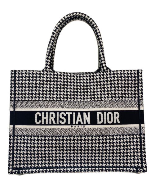 Christian Dior（クリスチャン ディオール）Christian Dior (クリスチャン ディオール) ブックトート ミディアム ホワイト×ブラック サイズ:ミディアムの古着・服飾アイテム