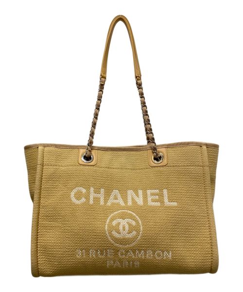 CHANEL（シャネル）CHANEL (シャネル) ドーヴィル トートバッグ MM ベージュ サイズ:MMの古着・服飾アイテム