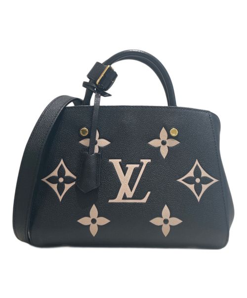 LOUIS VUITTON（ルイ ヴィトン）LOUIS VUITTON (ルイ ヴィトン) モンテーニュBB  ブラック×ベージュの古着・服飾アイテム