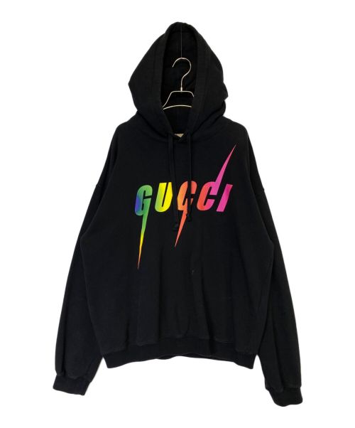 GUCCI（グッチ）GUCCI (グッチ) Blade Print Hoodie（ブレードプリントパーカー） ブラック サイズ:XLの古着・服飾アイテム