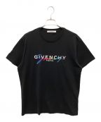 GIVENCHYジバンシィ）の古着「レインボーシグネチャーロゴ Tシャツ」｜ブラック