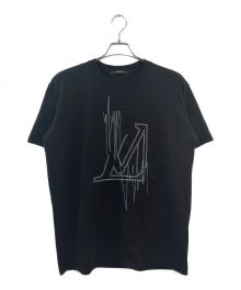 LOUIS VUITTON（ルイ ヴィトン）の古着「LVフリークエンシーグラフィックエンブロイTシャツ」｜ブラック