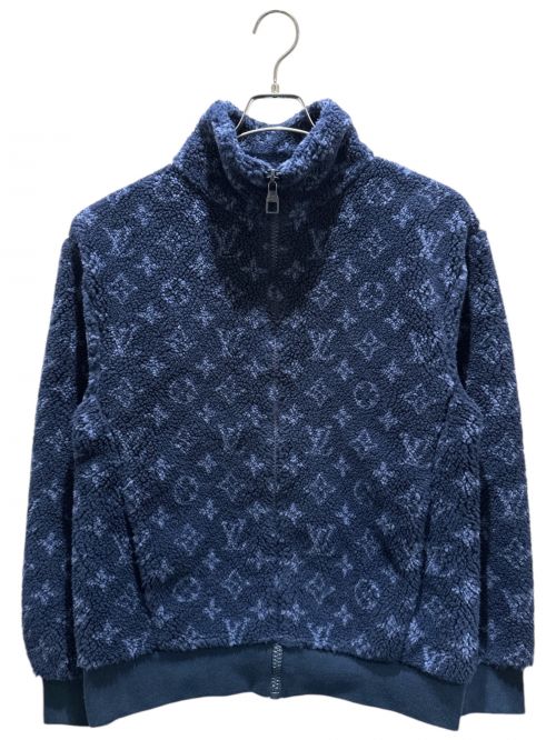 LOUIS VUITTON（ルイ ヴィトン）LOUIS VUITTON (ルイ ヴィトン) モノグラムジャガードフリースブルゾン ネイビー サイズ:XSの古着・服飾アイテム