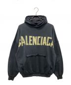 BALENCIAGAバレンシアガ）の古着「APE TYPE RIPPED POCKET OVERSIZED HOODIE」｜ネイビー