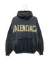 BALENCIAGA（バレンシアガ）の古着「APE TYPE RIPPED POCKET OVERSIZED HOODIE 」｜ネイビー