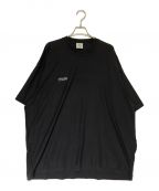 VETEMENTSヴェトモン）の古着「ALL BLACK INSIDE OUT T-SHIRT」｜ブラック