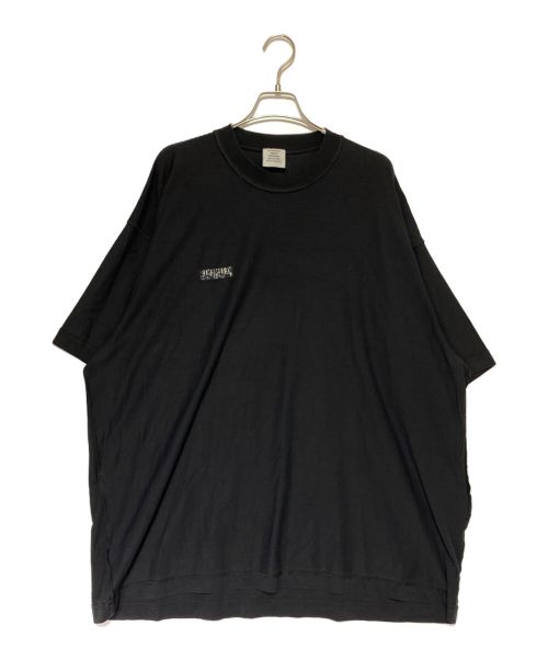 VETEMENTS（ヴェトモン）VETEMENTS (ヴェトモン) ALL BLACK INSIDE OUT T-SHIRT ブラック サイズ:XLの古着・服飾アイテム