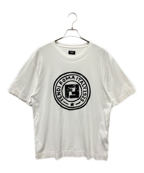 FENDI（フェンディ）FENDI (フェンディ) FFロゴTシャツ ホワイト サイズ:Lの古着・服飾アイテム