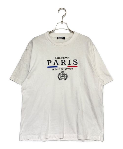 BALENCIAGA（バレンシアガ）BALENCIAGA (バレンシアガ) PARIS FLAG REGULAR T-SHIRT ホワイト サイズ:Mの古着・服飾アイテム