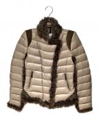 MONCLERモンクレール）の古着「Cropped Fur Down Jacket（クロップドファーダウンジャケット）」｜ベージュ