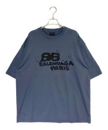 BALENCIAGA（バレンシアガ）の古着「Hand Drawn BB Icon Tee」｜ネイビー