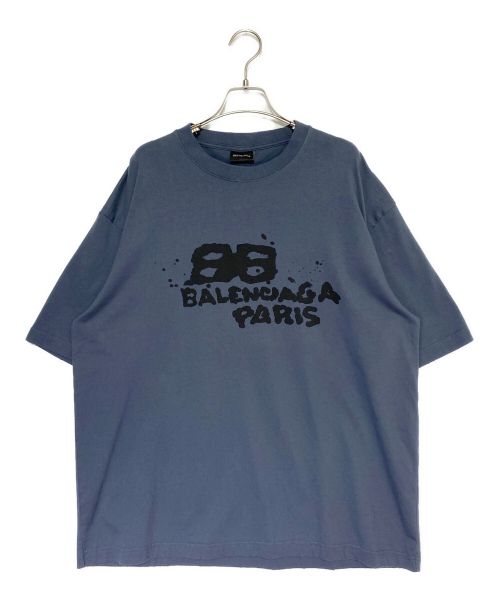 BALENCIAGA（バレンシアガ）BALENCIAGA (バレンシアガ) Hand Drawn BB Icon Tee ネイビー サイズ:Lの古着・服飾アイテム