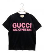 GUCCIグッチ）の古着「SEXINESS Tシャツ」｜ブラック