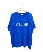 CELINEセリーヌ）の古着「ルーズロゴTシャツ」｜ブルー