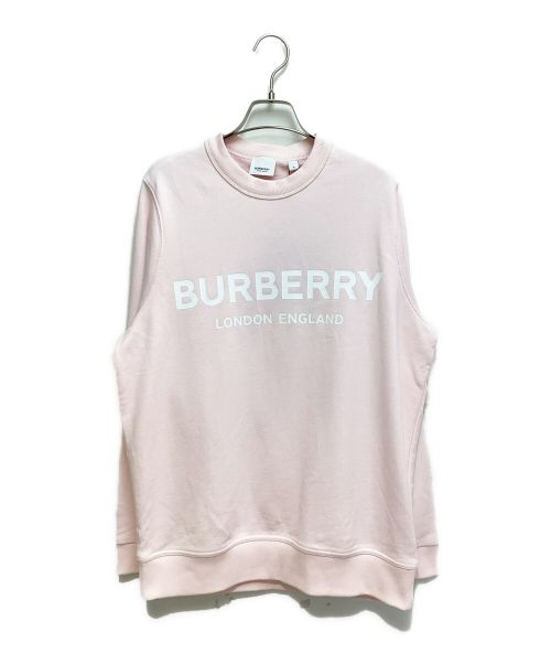 BURBERRY（バーバリー）BURBERRY (バーバリー) ロゴプリントスウェットシャツ ピンク サイズ:Mの古着・服飾アイテム