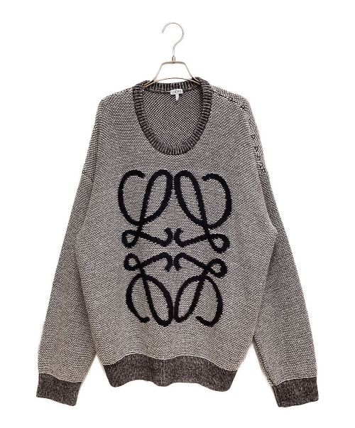 LOEWE（ロエベ）LOEWE (ロエベ) Loewe Anagram Alpaca Knit (ロエベアナグラムアルパカアナグラムニット) グレー サイズ:Lの古着・服飾アイテム