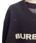 中古・古着 BURBERRY (バーバリー) プルオーバーロゴニット ブラック サイズ:L：55000円