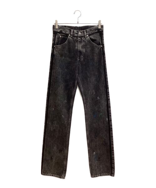 Maison Margiela（メゾンマルジェラ）Maison Margiela (メゾンマルジェラ) Paint straight jeans（ペイントストレートジーンズ） ブラック サイズ:30の古着・服飾アイテム