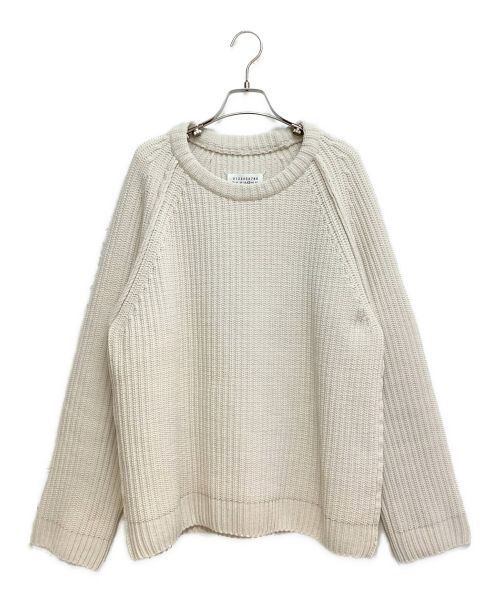 Maison Margiela（メゾンマルジェラ）Maison Margiela (メゾンマルジェラ) Nylon Cable Knit (ナイロンケーブルニット) ベージュ サイズ:Mの古着・服飾アイテム