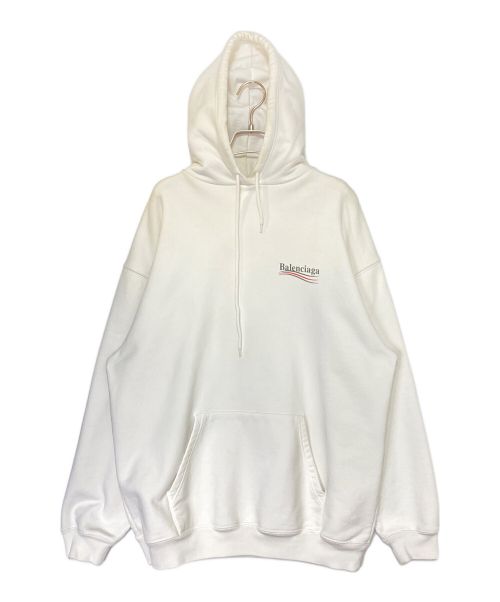 BALENCIAGA（バレンシアガ）BALENCIAGA (バレンシアガ) POLITICAL CAMPAIGN HOODIE ホワイト サイズ:Sの古着・服飾アイテム