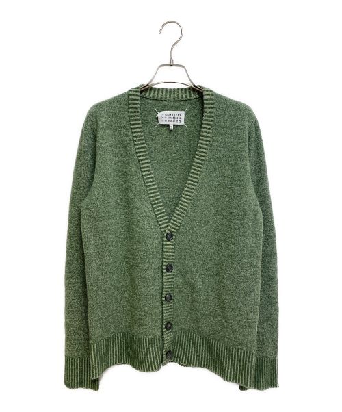 Maison Margiela（メゾンマルジェラ）Maison Margiela (メゾンマルジェラ) 13AW elbow patch cardigan（エルボーパッチカーディガン） グリーン サイズ:Mの古着・服飾アイテム