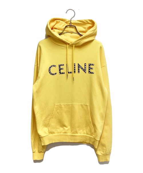 CELINE（セリーヌ）CELINE (セリーヌ) スタッズロゴパーカー イエロー サイズ:XSの古着・服飾アイテム