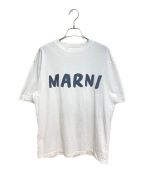 MARNIマルニ）の古着「ロゴクルーネックTシャツ」｜ホワイト