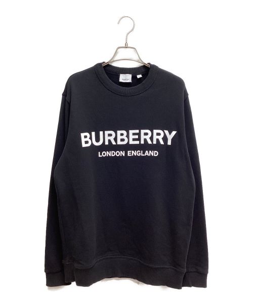 BURBERRY（バーバリー）BURBERRY (バーバリー) ロゴプリントスウェットシャツ ブラック サイズ:Sの古着・服飾アイテム