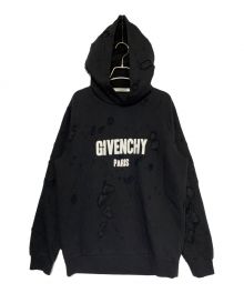 GIVENCHY（ジバンシィ）の古着「デストロイロゴパーカー」｜ブラック