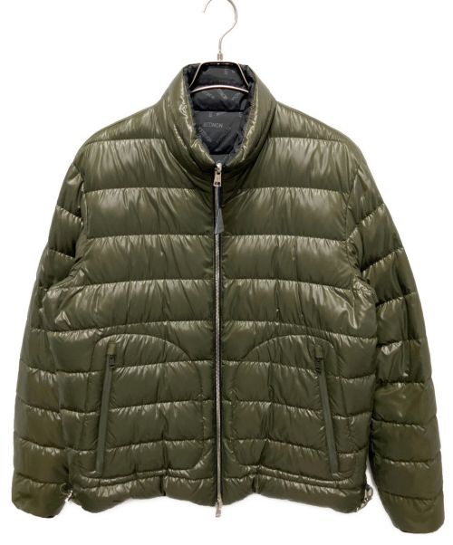 MONCLER（モンクレール）MONCLER (モンクレール) POUCTAL /リバーシブルダウンジャケット ブラック×オリーブ サイズ:4の古着・服飾アイテム