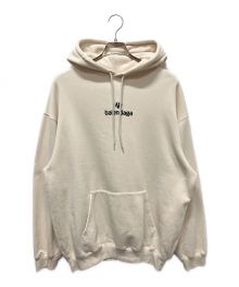 BALENCIAGA（バレンシアガ）の古着「SPONSOR MEDIUM FIT HOODIE/ロゴパーカー」｜ベージュ