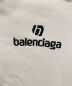 中古・古着 BALENCIAGA (バレンシアガ) SPONSOR MEDIUM FIT HOODIE/ロゴパーカー ベージュ サイズ:S：60000円