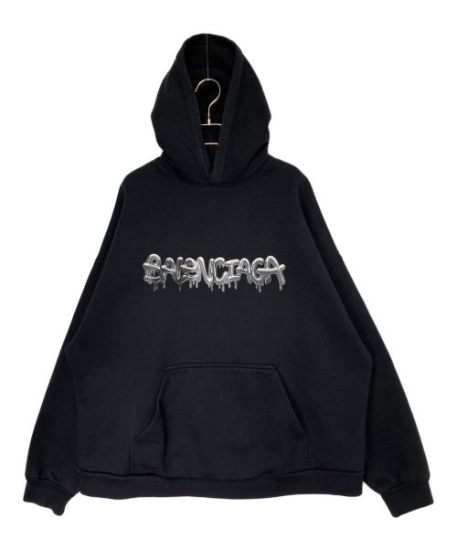 BALENCIAGA（バレンシアガ）BALENCIAGA (バレンシアガ) SLIME HOODIE WIDE FIT ブラック サイズ:2の古着・服飾アイテム