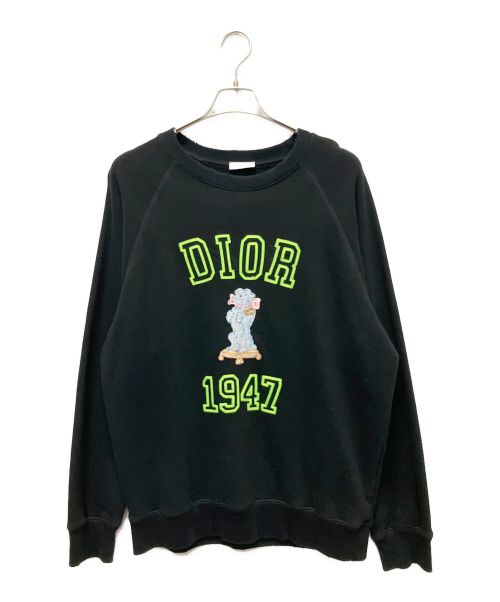 Christian Dior（クリスチャン ディオール）Christian Dior (クリスチャン ディオール) ダメージ加工Boddyリラックスフィットスウェット ブラック サイズ:Lの古着・服飾アイテム