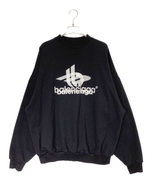 BALENCIAGA（バレンシアガ）BALENCIAGA (バレンシアガ) Layered Sports Round Sweatshirt ブラック サイズ:2の古着・服飾アイテム