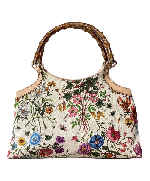 GUCCI（グッチ）GUCCI (グッチ) Flora Bamboo Tote Bag（フローラバンブートートバッグ） サイズ:-の古着・服飾アイテム