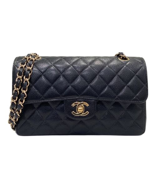 CHANEL（シャネル）CHANEL (シャネル) マトラッセ/23Wフラップチェーンショルダーバッグ ブラック×ゴールド金具 サイズ:23の古着・服飾アイテム