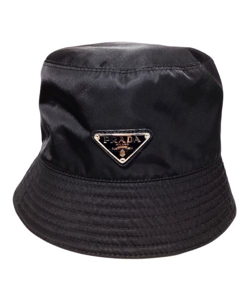 PRADA（プラダ）PRADA (プラダ) Re-Nylon Bucket Hat（リナイロンバケットハット） ブラック サイズ:Sの古着・服飾アイテム