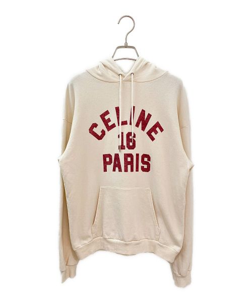 CELINE（セリーヌ）CELINE (セリーヌ) 16PARISロゴパーカー ベージュ サイズ:Mの古着・服飾アイテム