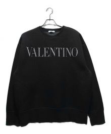 VALENTINO（ヴァレンティノ）の古着「メッシュロゴスウェット」｜ブラック