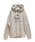 PRADAプラダ）の古着「Embroidery Logo Hoodie（エンブロイダリーロゴフーディー）」｜アイボリー